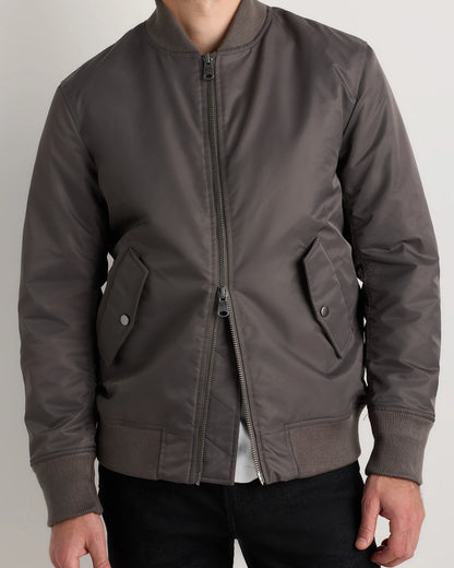 Flight Nylon Bomber Jacket - S / Navy