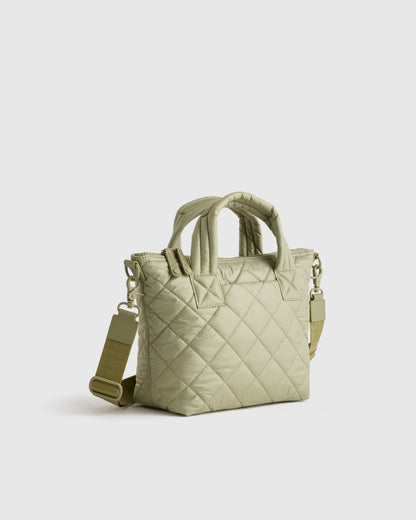 Transit Quilted Small Crossbody Tote - One Size / Taupe Brown
