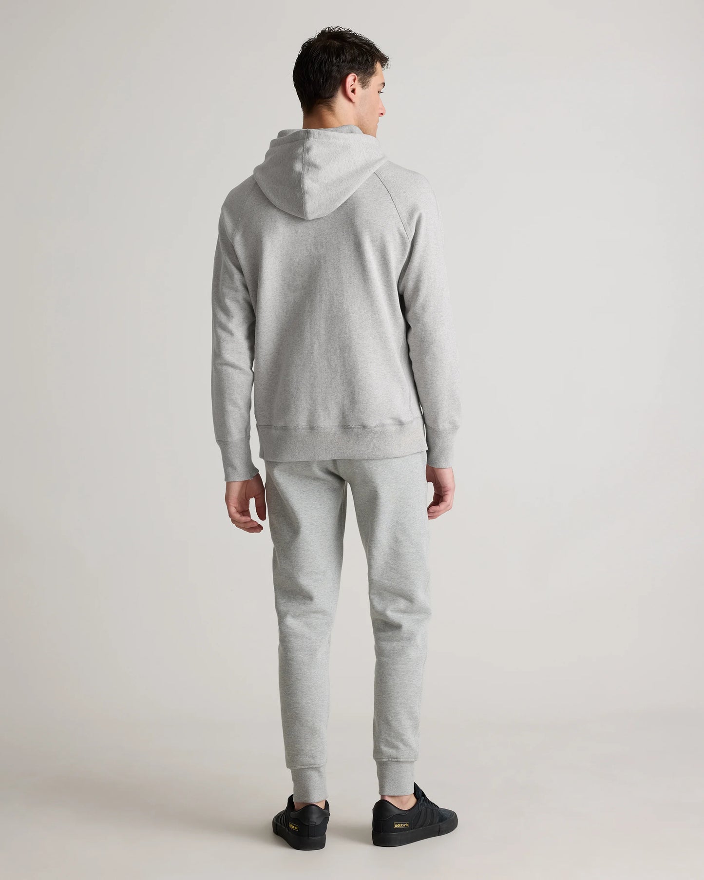 Organic Midweight French Terry Pullover Hoodie - S / Light Heather Grey