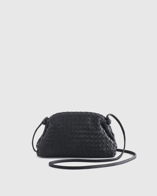 Naomi Handwoven Clutch - One Size / Black