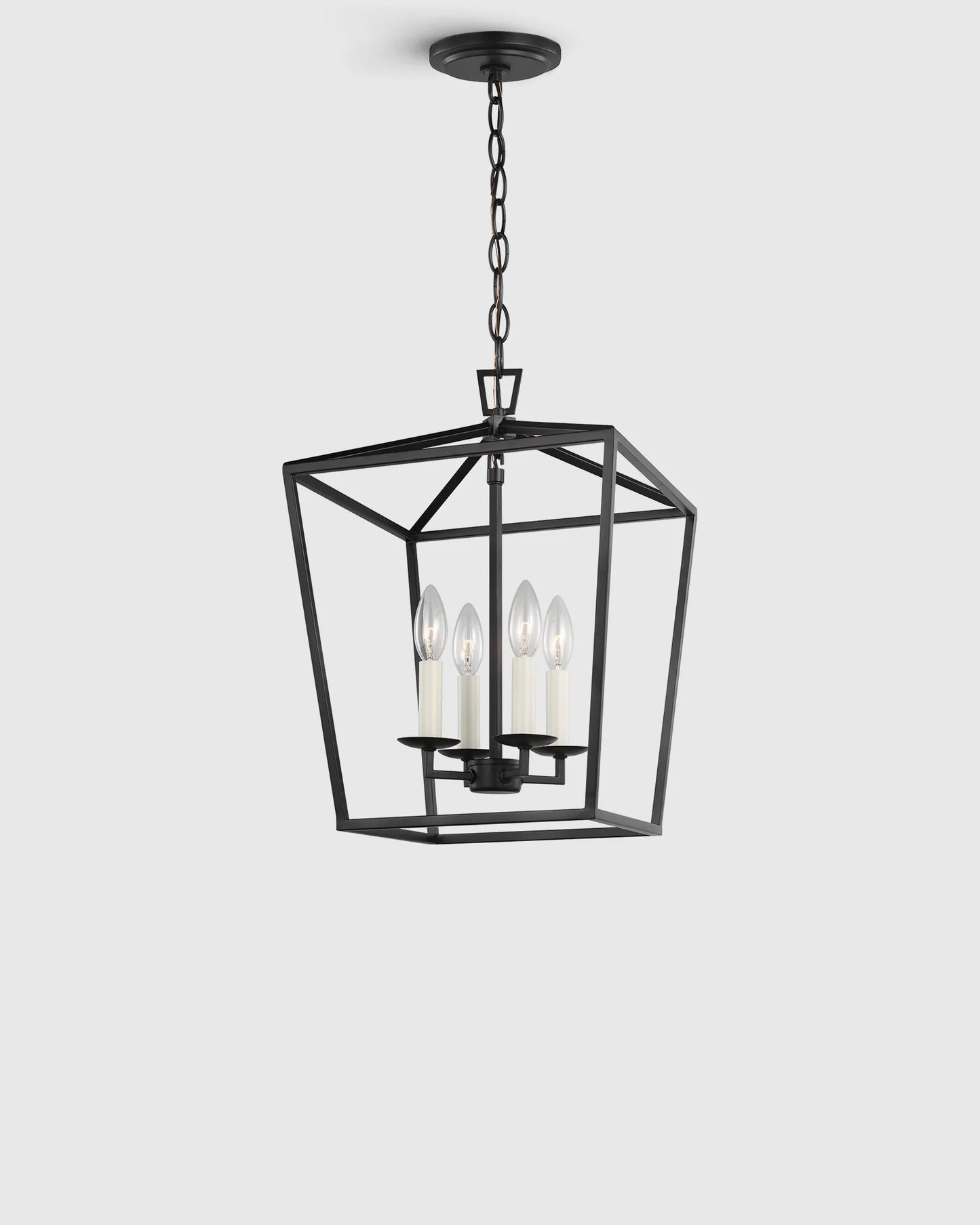 Traditional Steel Lantern Pendant - Small / Brass