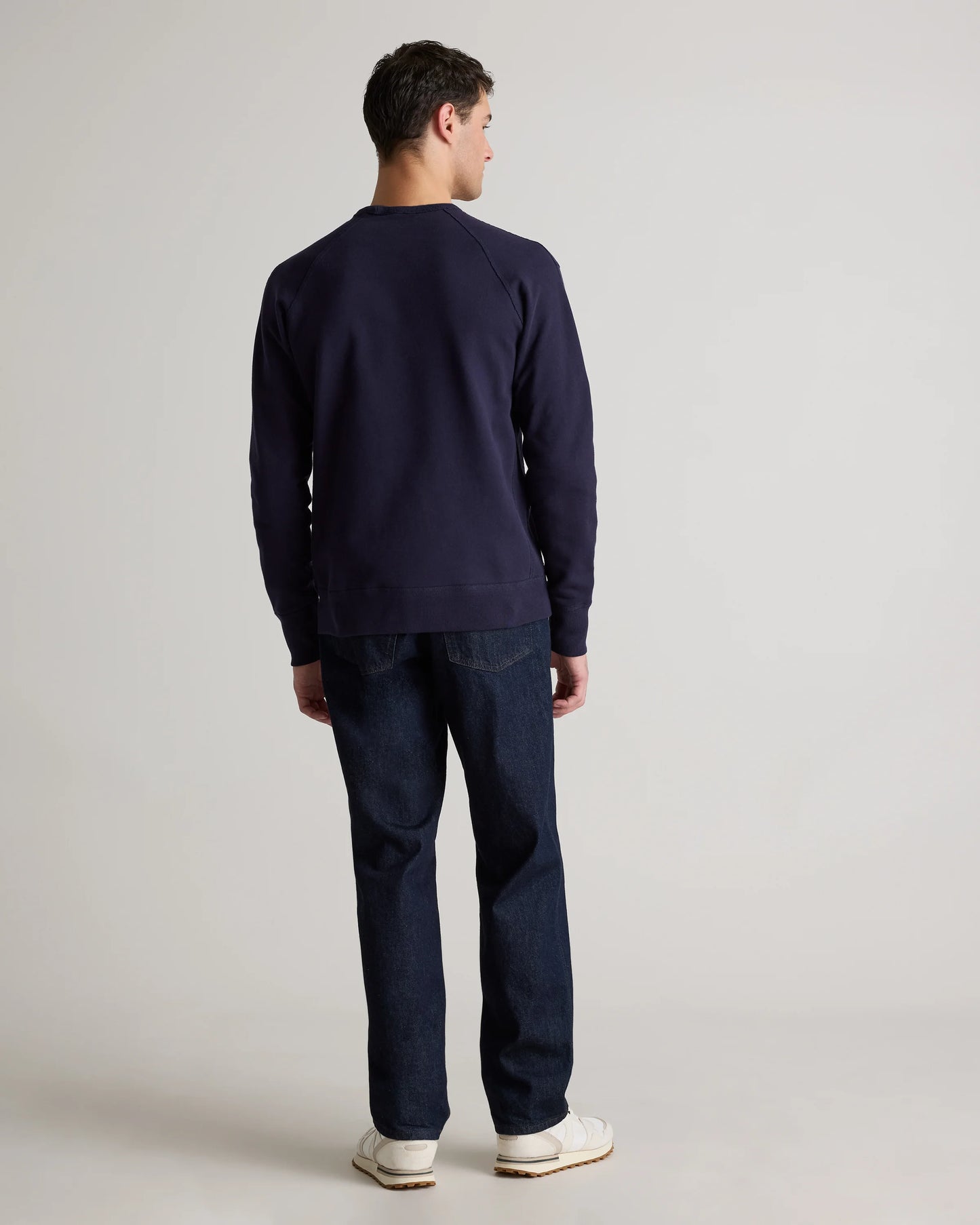 Organic Midweight French Terry Crewneck - S / Deep Navy