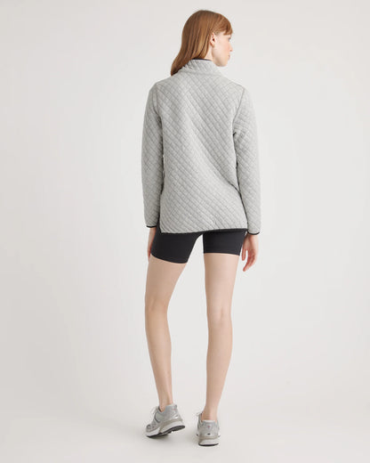 Reversible Quilted Pullover - XS / Charcoal/Grey