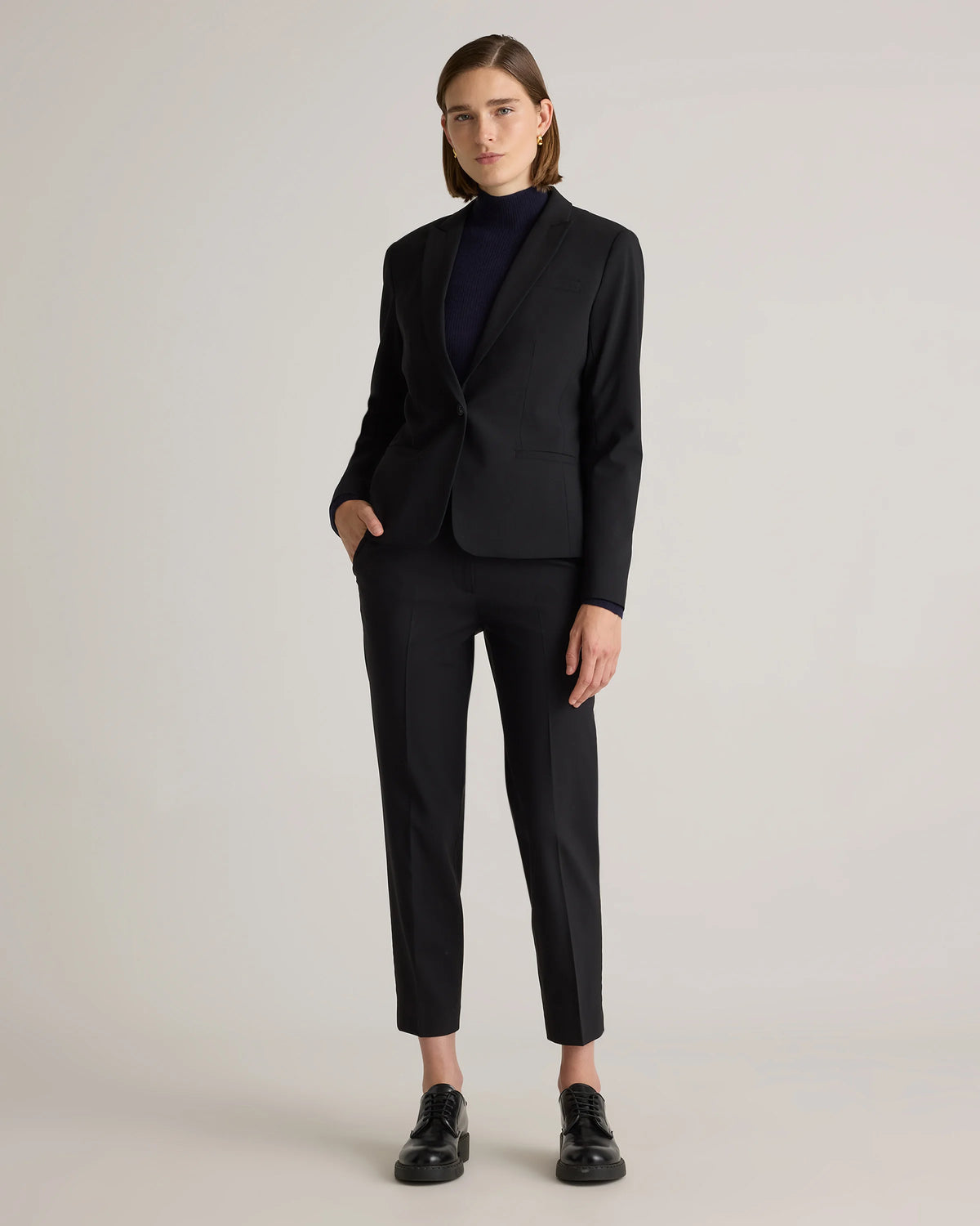 Italian Wool Tailored Blazer - XS / Navy