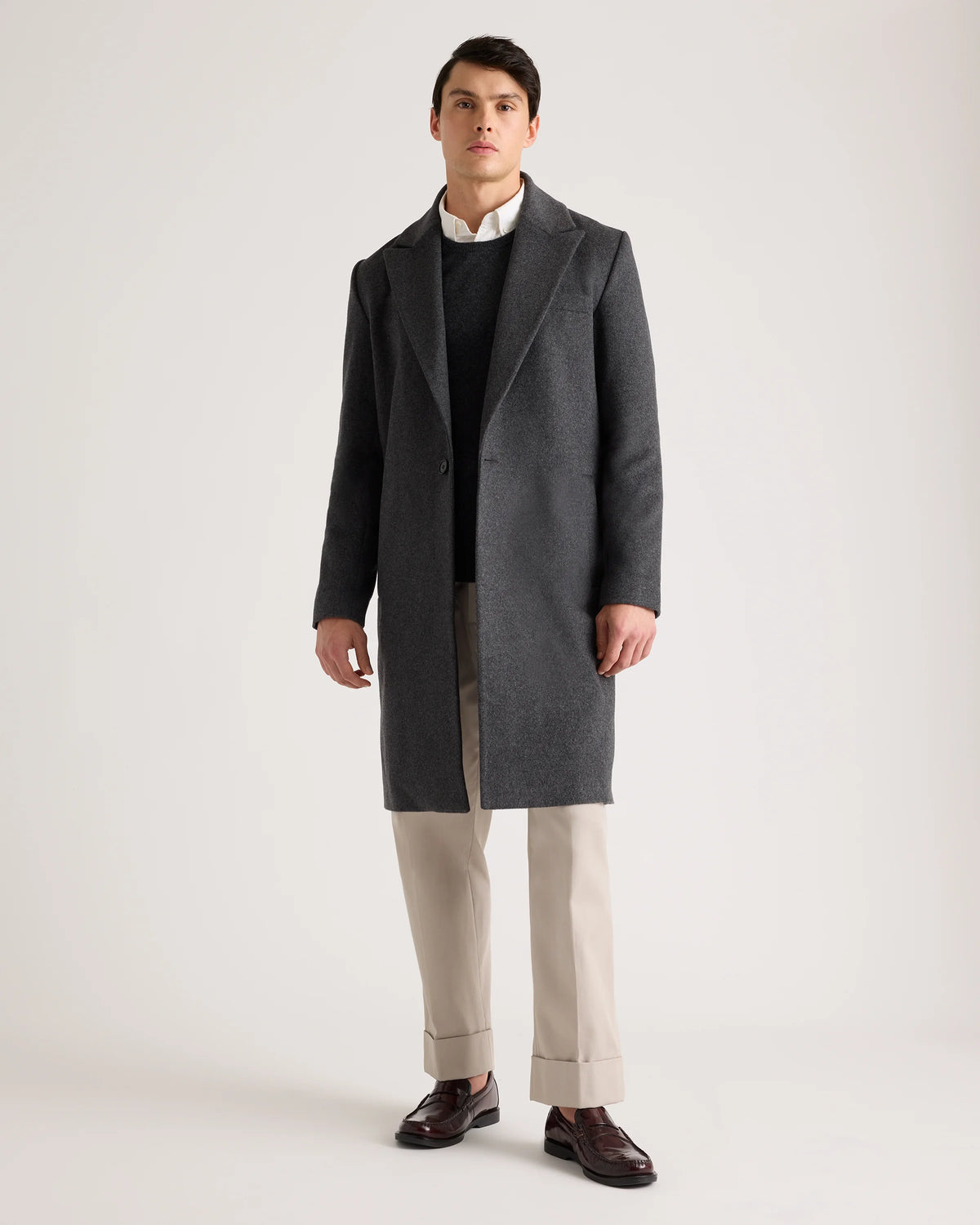 Italian Wool Belted Overcoat - S / Caramel
