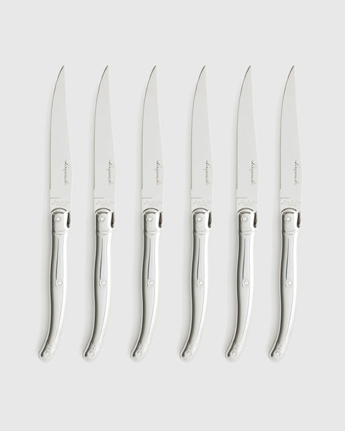 Jean Dubost Laguiole Stainless Steel Steak Knives (Set of 6) - One Size / No Color