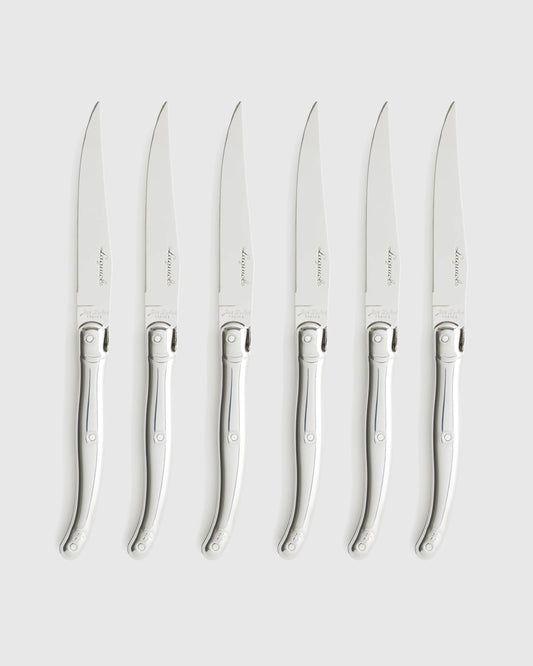 Jean Dubost Laguiole Stainless Steel Steak Knives (Set of 6) - One Size / No Color