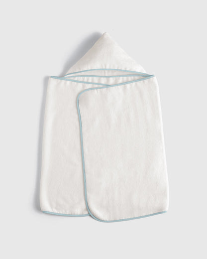 Organic Turkish Cotton Kids Hooded Towel Set 4-Pack - One Size / Light Blue