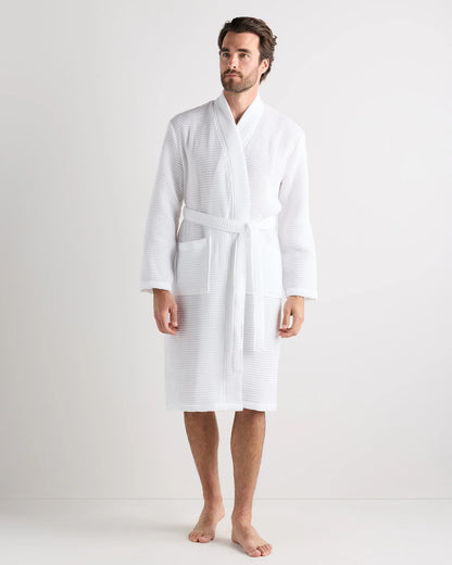Organic Turkish Waffle Robe - XS / White