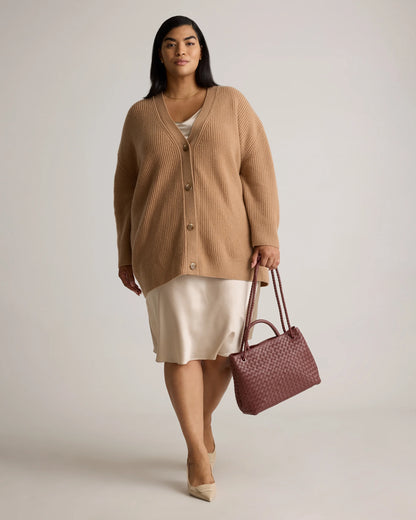 Romy Handwoven Satchel - One Size / Cognac
