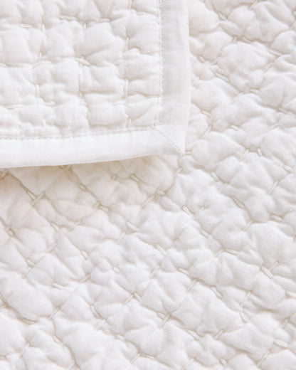 Organic Cotton Hand Stitched Quilt - Twin / Stone
