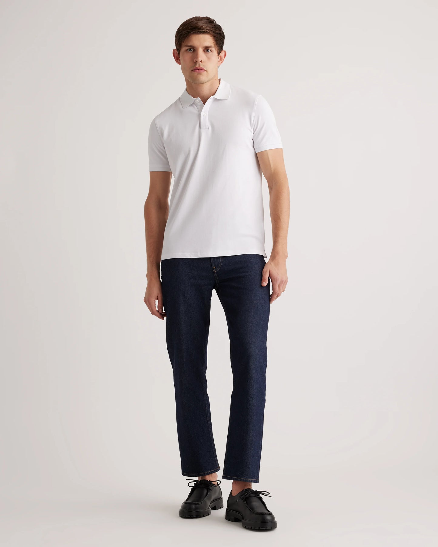 Organic Cotton Pique Polo - XS / Heather Grey