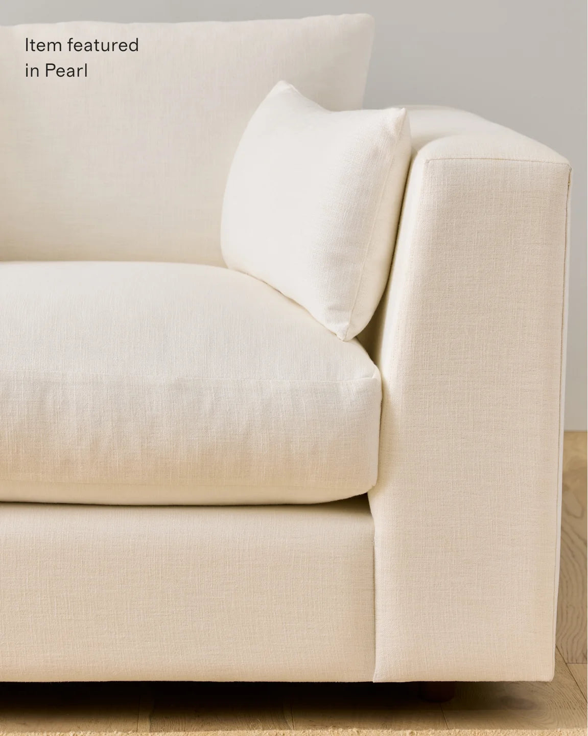Oasis Chaise Sectional in Performance Linen - Right Arm / Sand