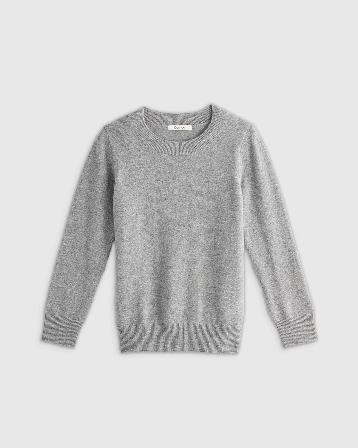 Washable Cashmere Crewneck Sweater - 6 / Heather Grey
