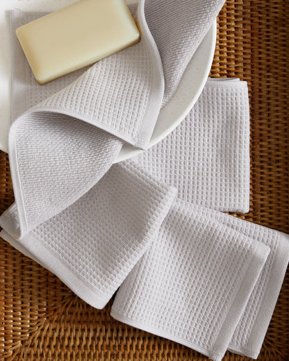 Turkish Waffle Terry Bath Sheet Bundle - One Size / White