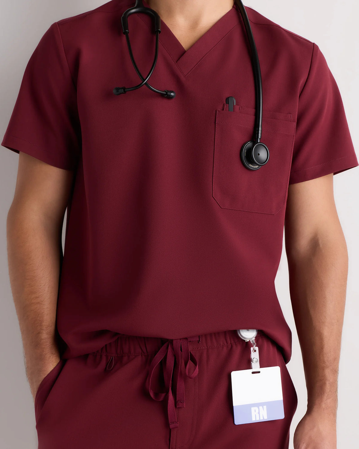 AeraFlex 3-Pocket Scrub Top - S / Bold Black