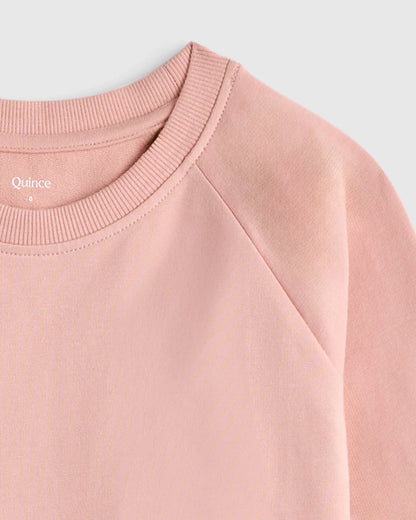 Organic Cotton French Terry Crew Neck Sweatshirt - 2T / Heart Graphic