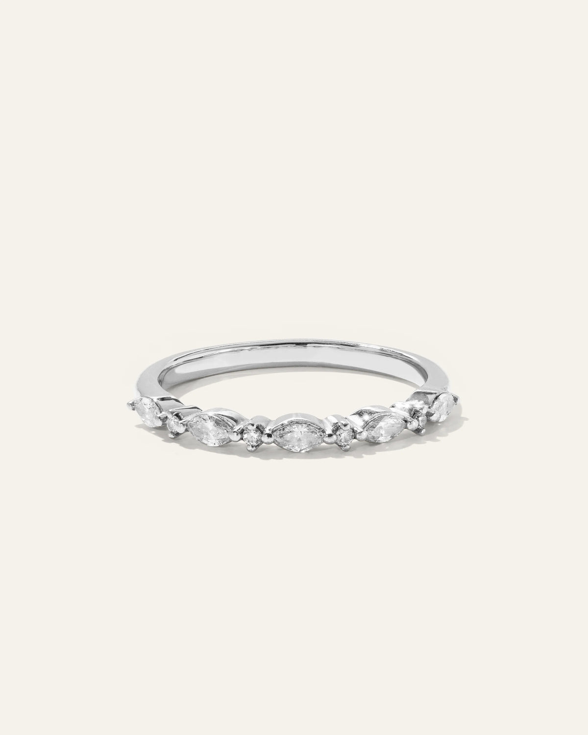 Diamond Alternating Marquise & Round Band - 4 / Yellow Gold