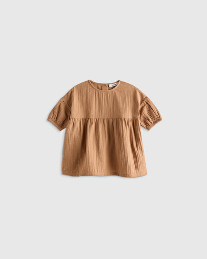 100% Organic Cotton Gauze Dress - 12-18M / Coral Blush