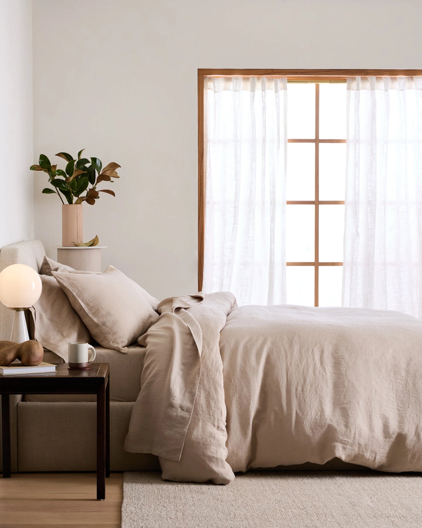 European Linen Duvet Cover - Twin / Peach