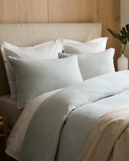 Organic Cotton Gauze Duvet Cover - Twin / Dried Sage