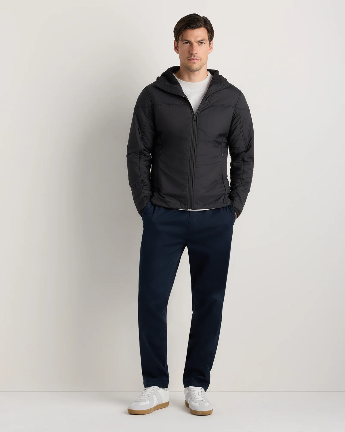 Weather Proof Fleece-Lined Hooded Jacket - S / Carbon Grey