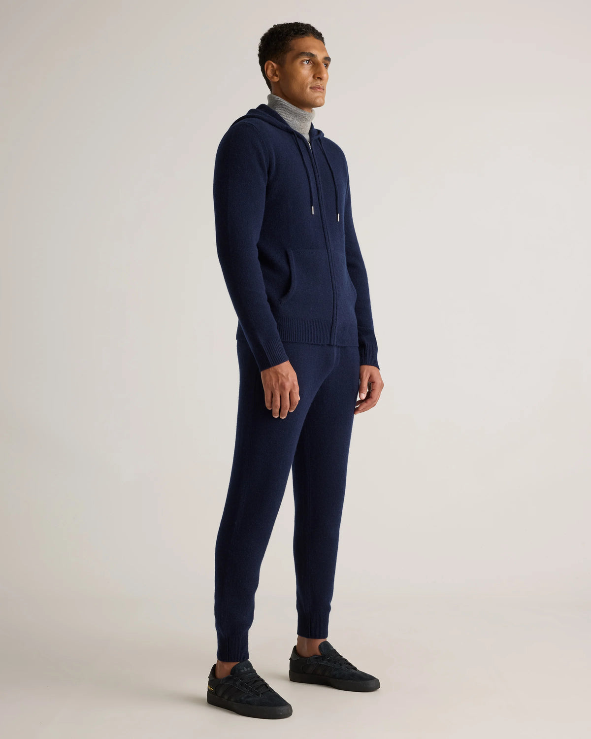 Mongolian Cashmere Full-Zip Hoodie - S / Teak