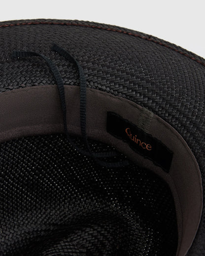 Toquilla Straw Panama Hat - S / Black