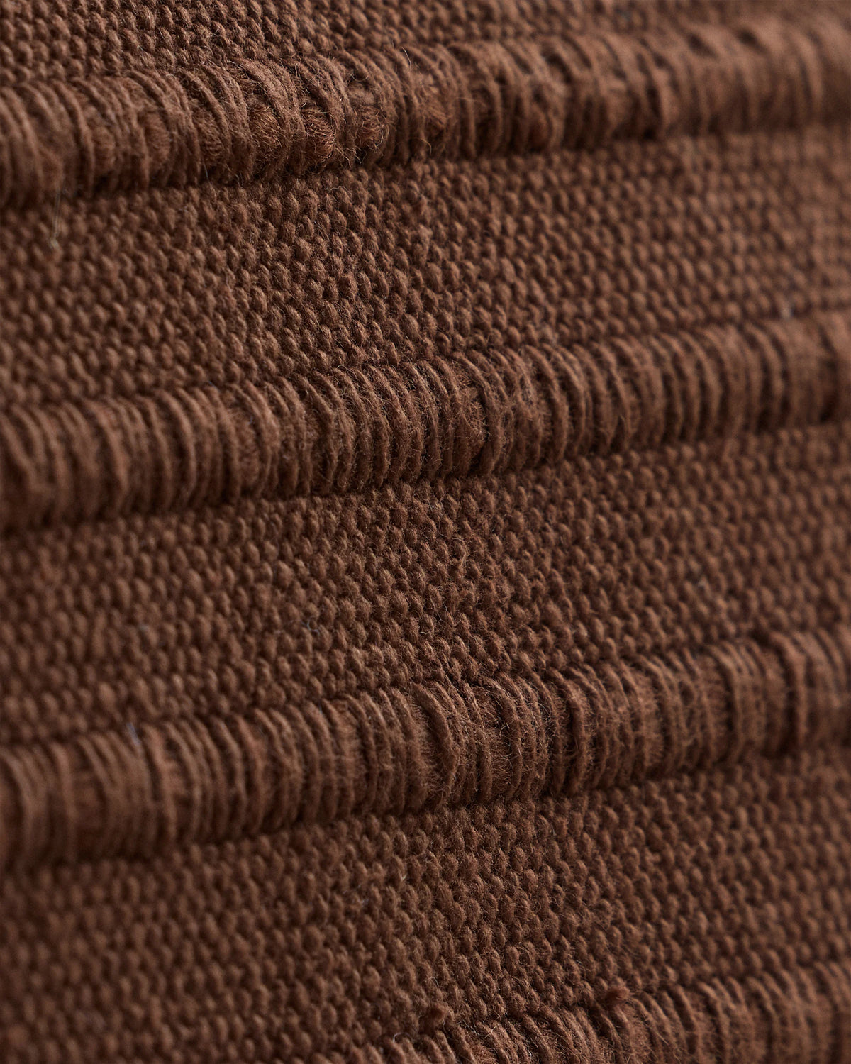 Ribbed Wool Cotton Pillow Cover - 20x20 / Red Clay