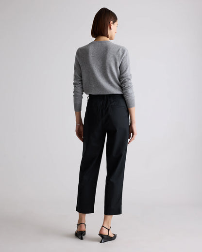 Drapey Twill Tapered Trouser - 0 / True Black