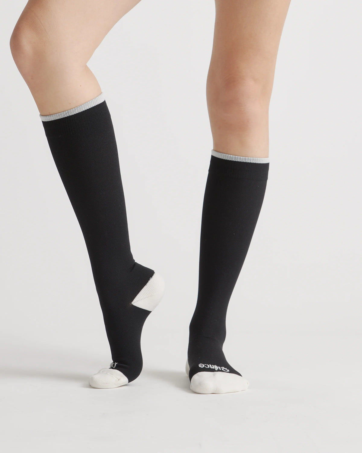 Recycled Maternity Compression Socks 3-Pack - L / White/Black/Grey