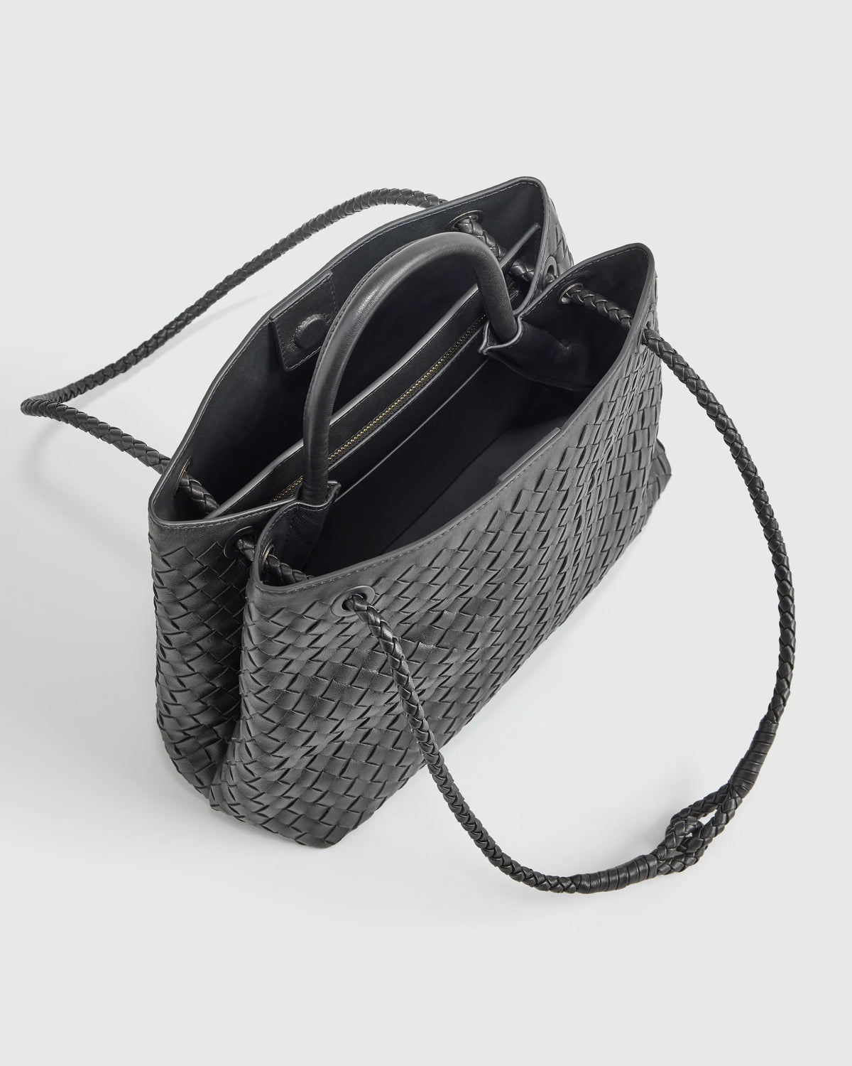 Romy Handwoven Satchel - One Size / Cognac