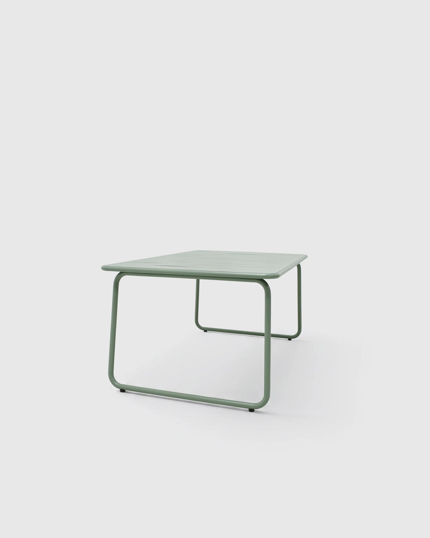 Powder-Coated Aluminum Outdoor Dining Table - One Size / Sage Green