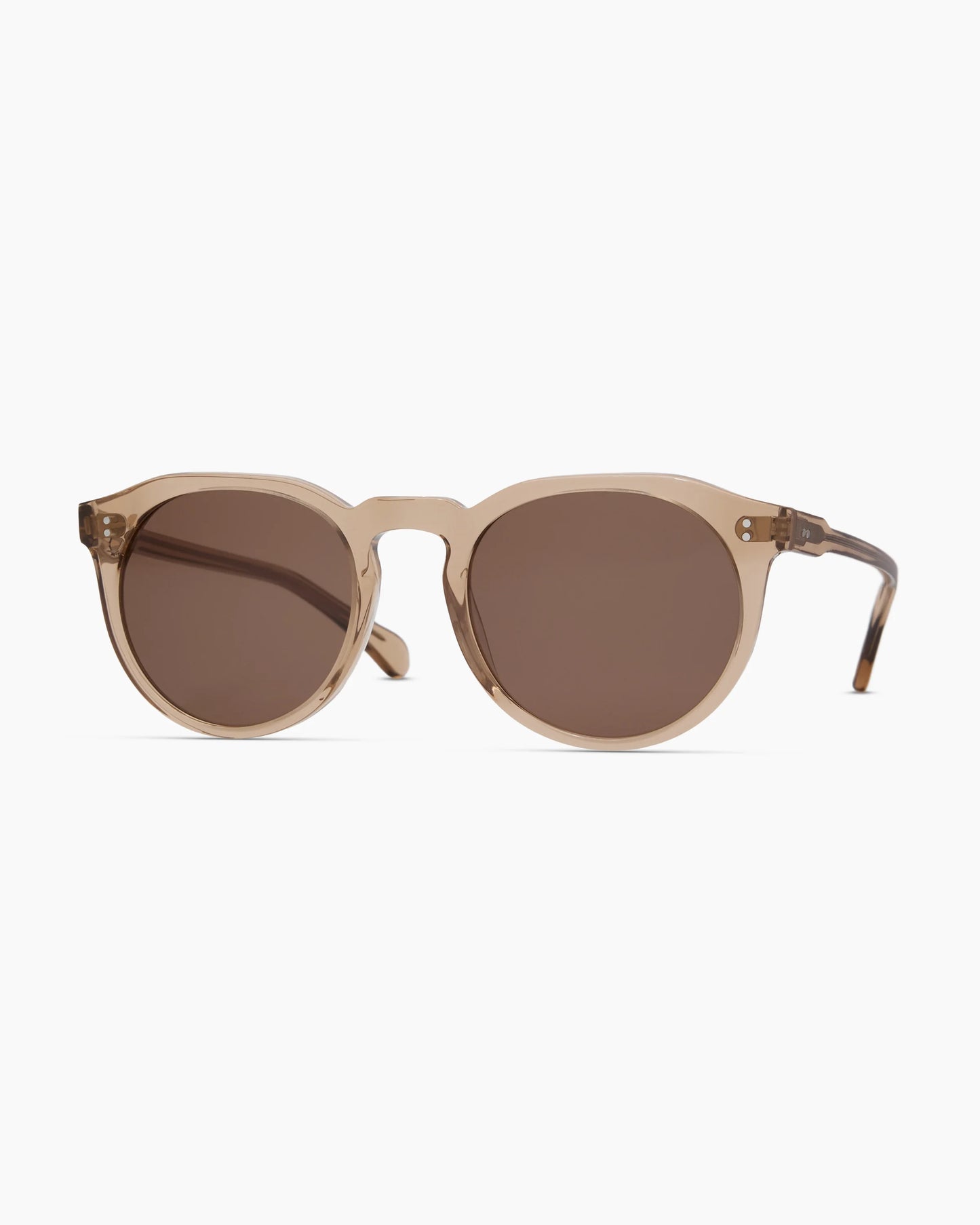 Tahiti Polarized Acetate Sunglasses - One Size / Clear Taupe with Brown lens