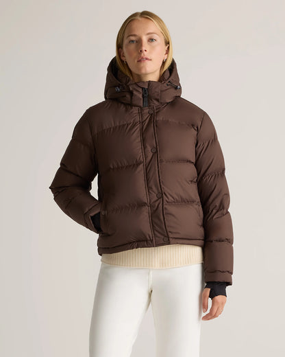 Responsible Down Cropped Puffer Jacket - XS / Shiny Black