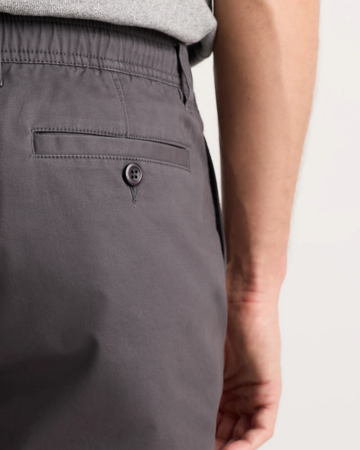 Organic Stretch Cotton Pull On Chino Shorts - 7" - XS / Sand Dune