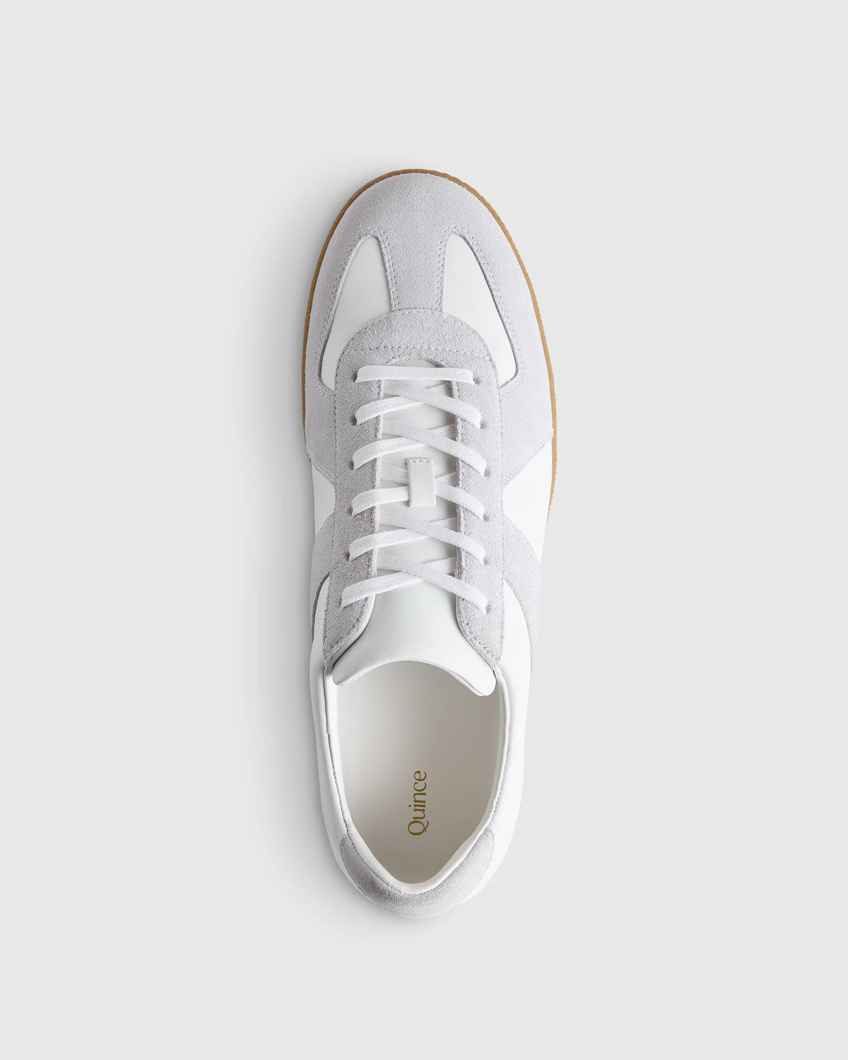 Italian Leather & Suede Lifestyle Trainer - 7 / White