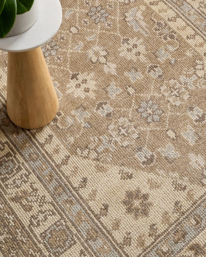 Pierce Hand-Knotted Wool Rug - 5' x 8' / Beige Multi