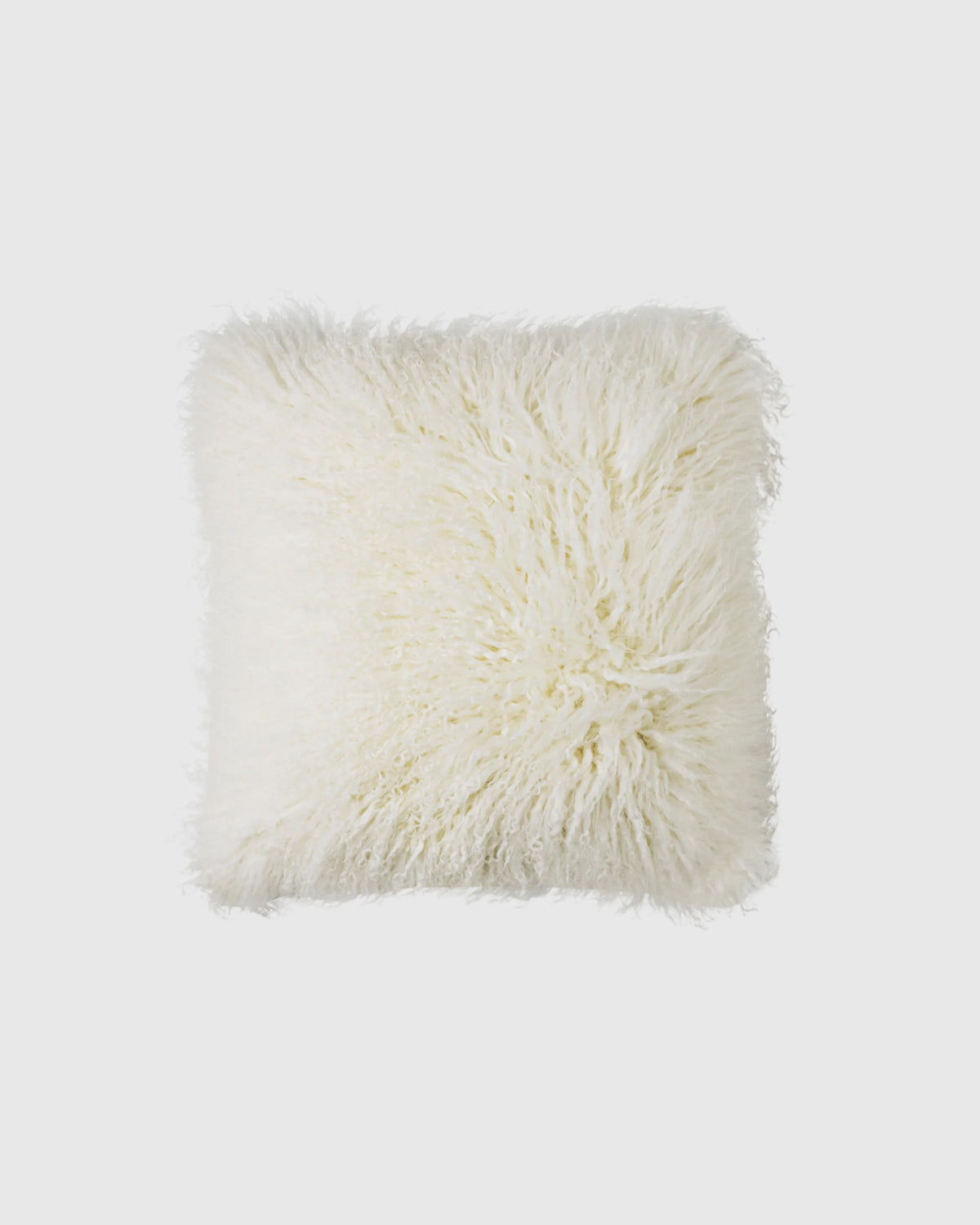Luxe Mongolian Lamb Pillow Cover - 20x20 / Khaki