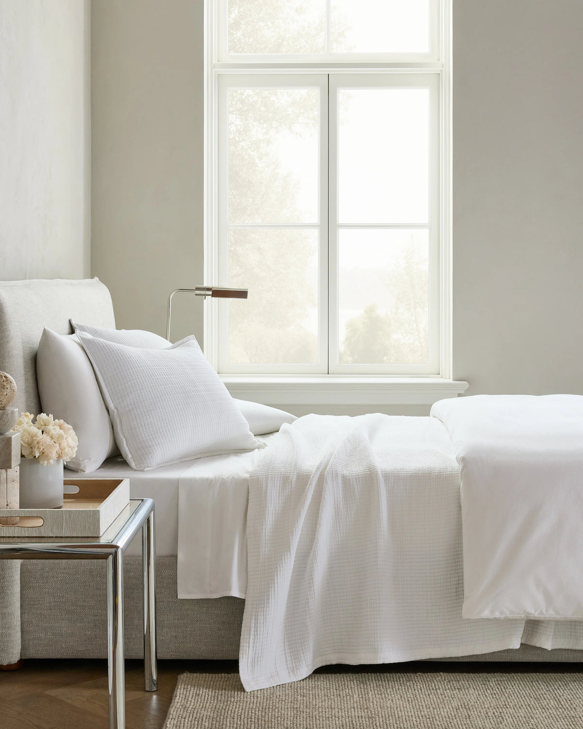 Organic Ribbed Cotton Coverlet - Twin / Toffee