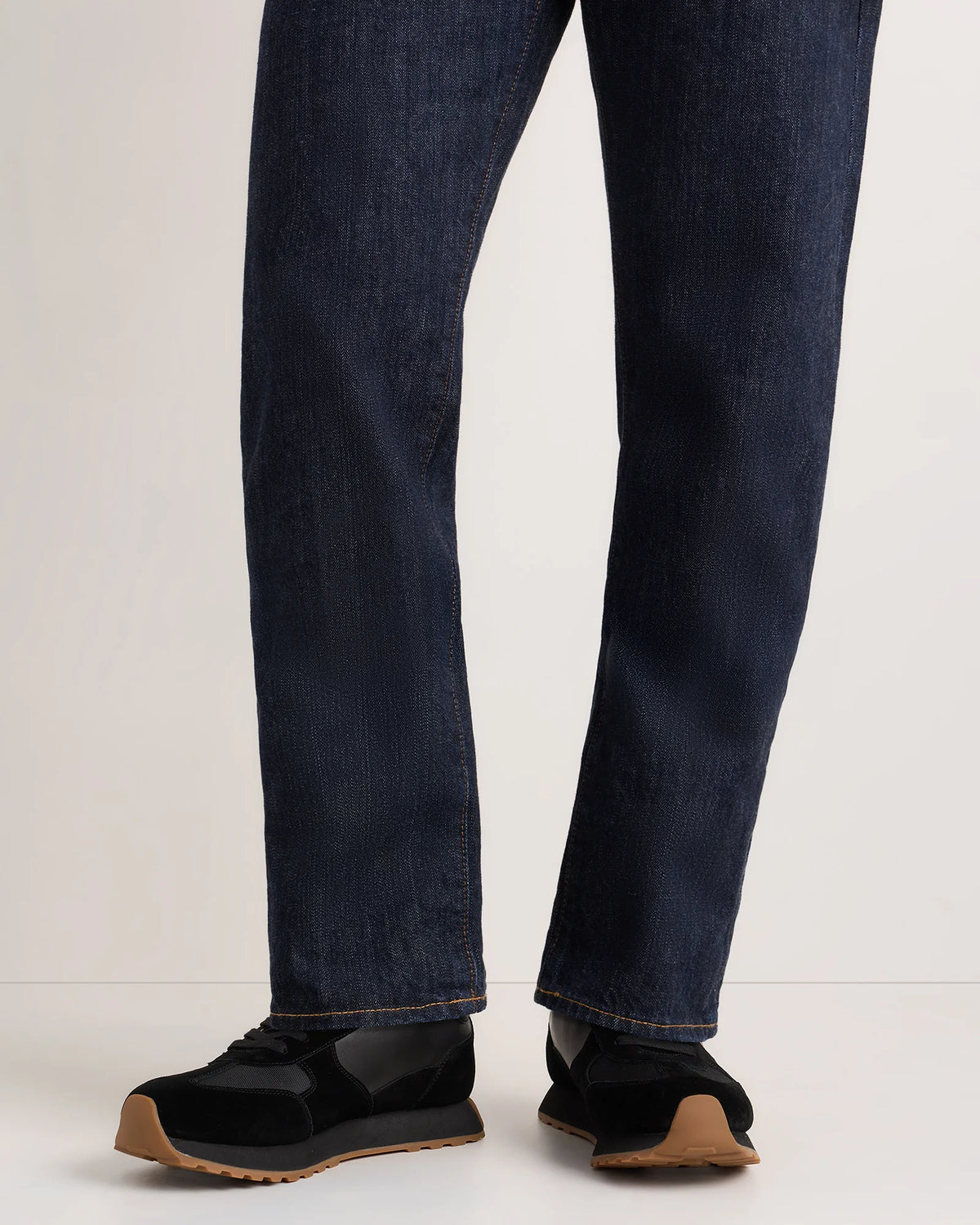 Italian Leather and Suede Retro Runner - 7 / Dark Navy