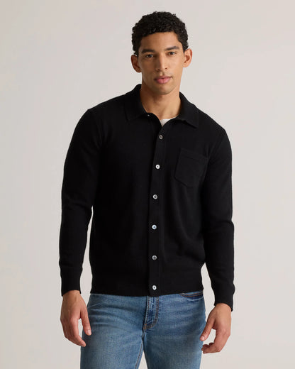 Mongolian Cashmere Button Down Sweater - S / Brown