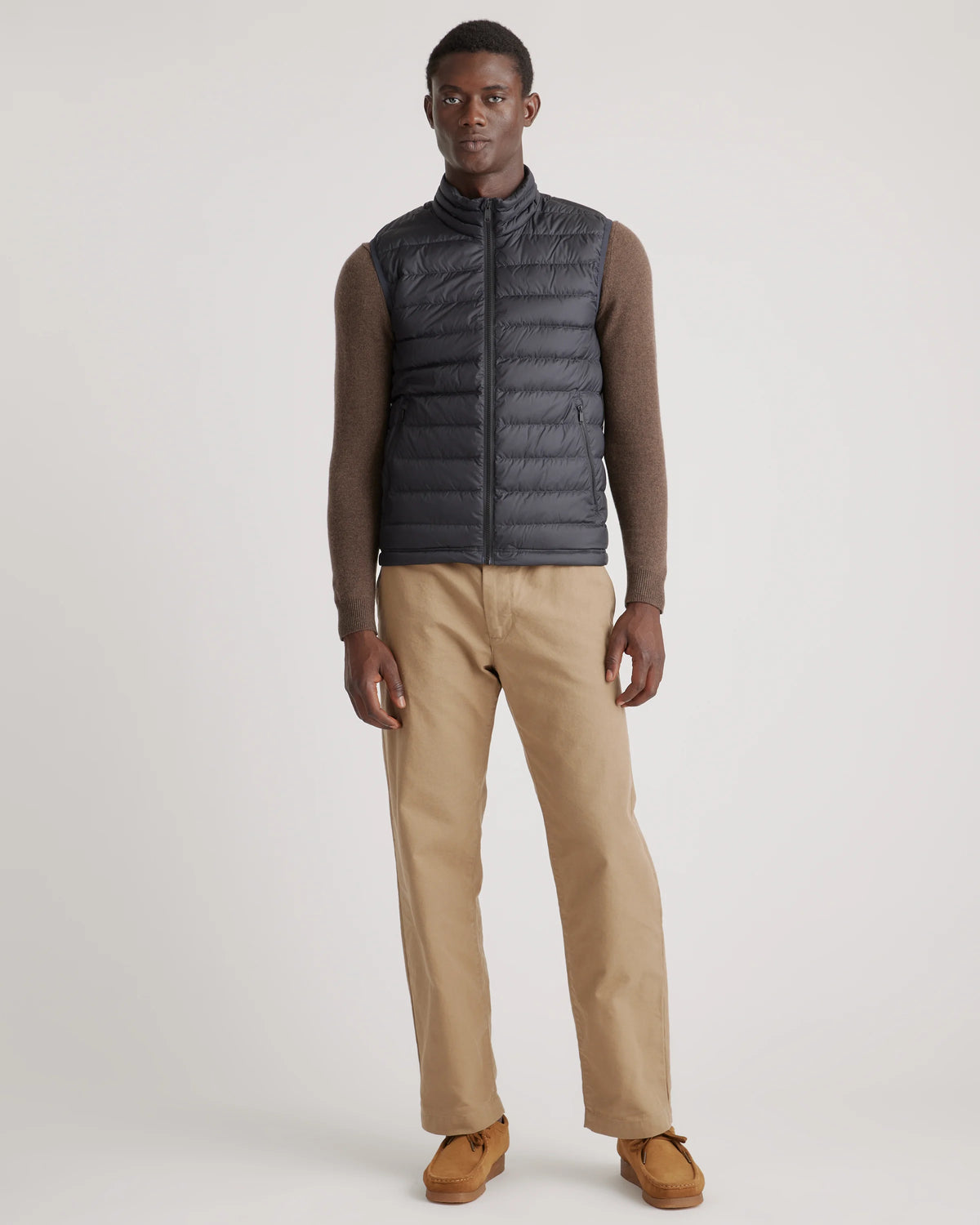 Lightweight Down Packable Puffer Vest - S / Overcast Grey