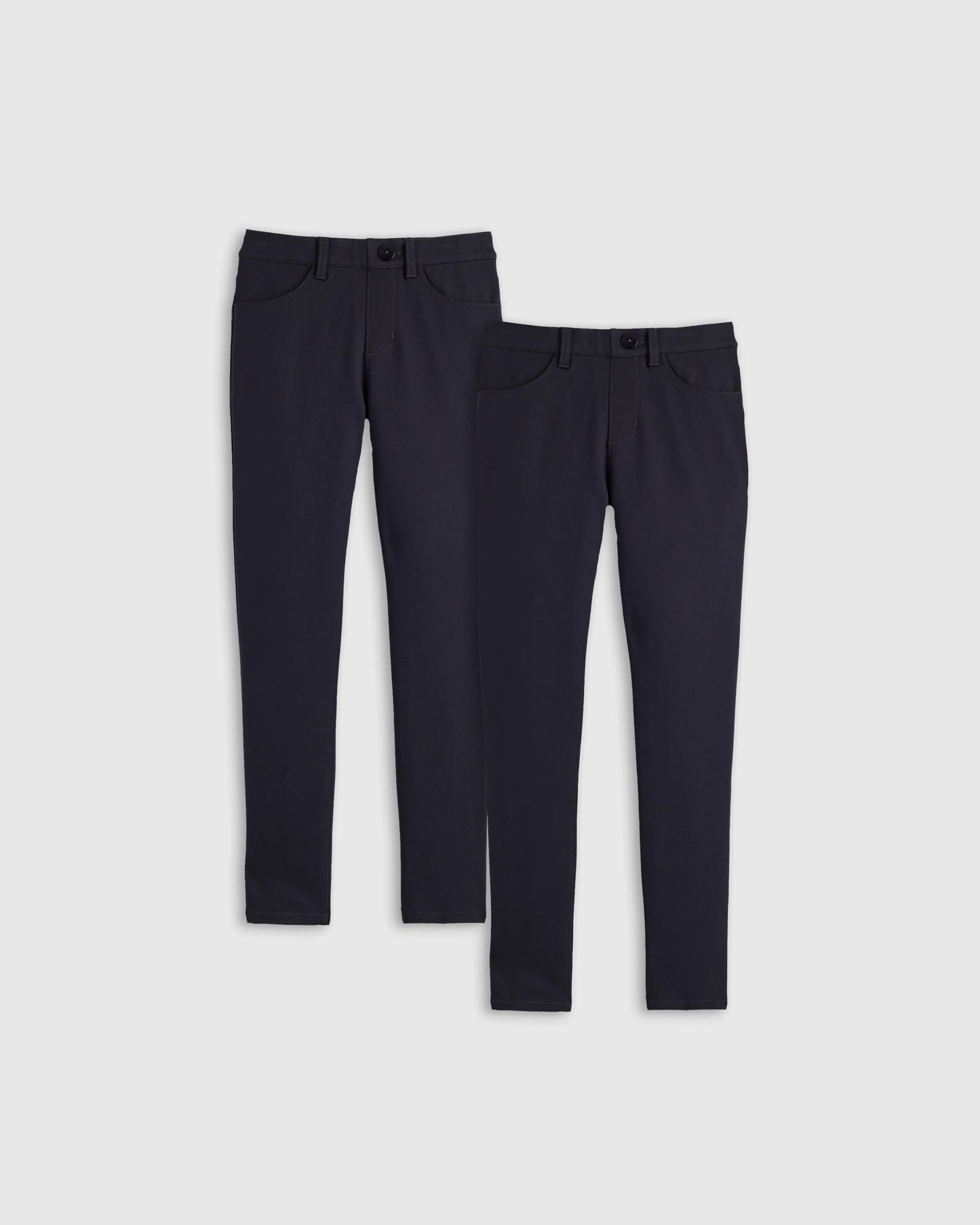 Ultra-Stretch Ponte Skinny Pants 2-Pack - 2T / Black