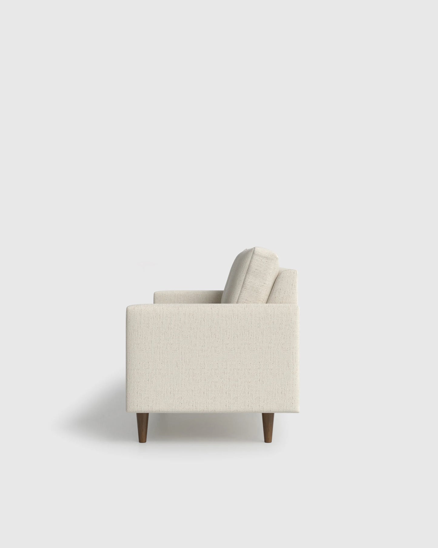 Atlas Midcentury Sofa in Performance Chenille Linen Blend - 6ft / Snow