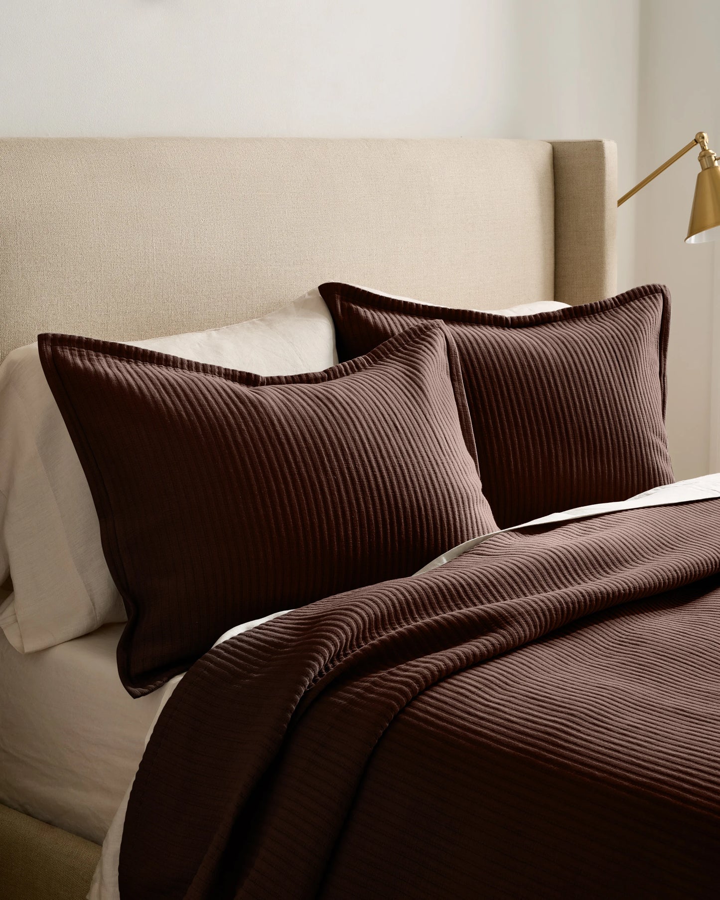 Organic Cotton Matelasse Sham Set - Standard / Dried Sage