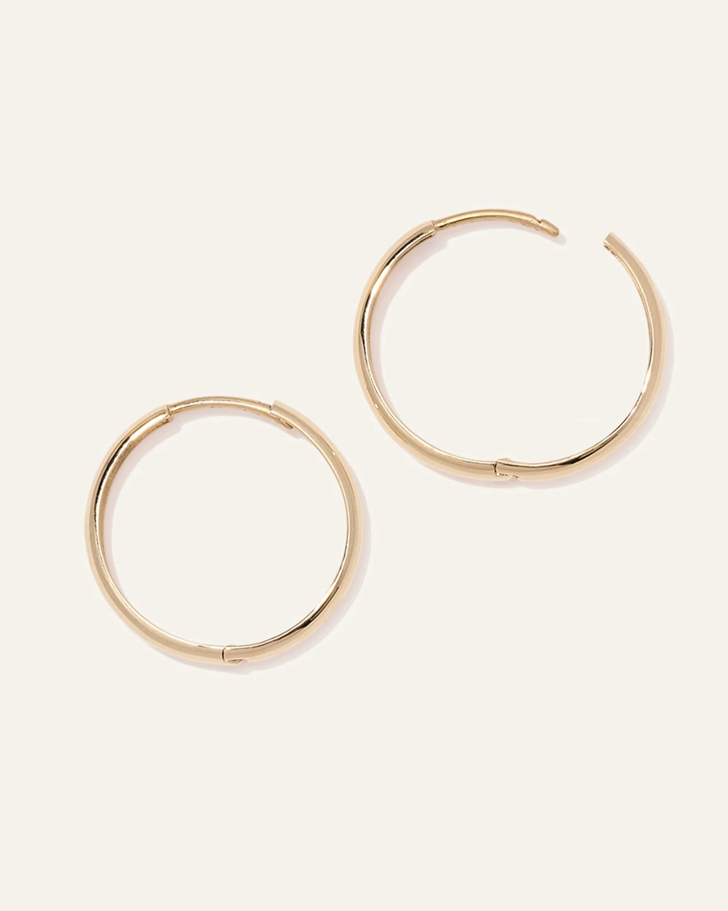 14K Gold Bold Hoops - One Size / Yellow Gold