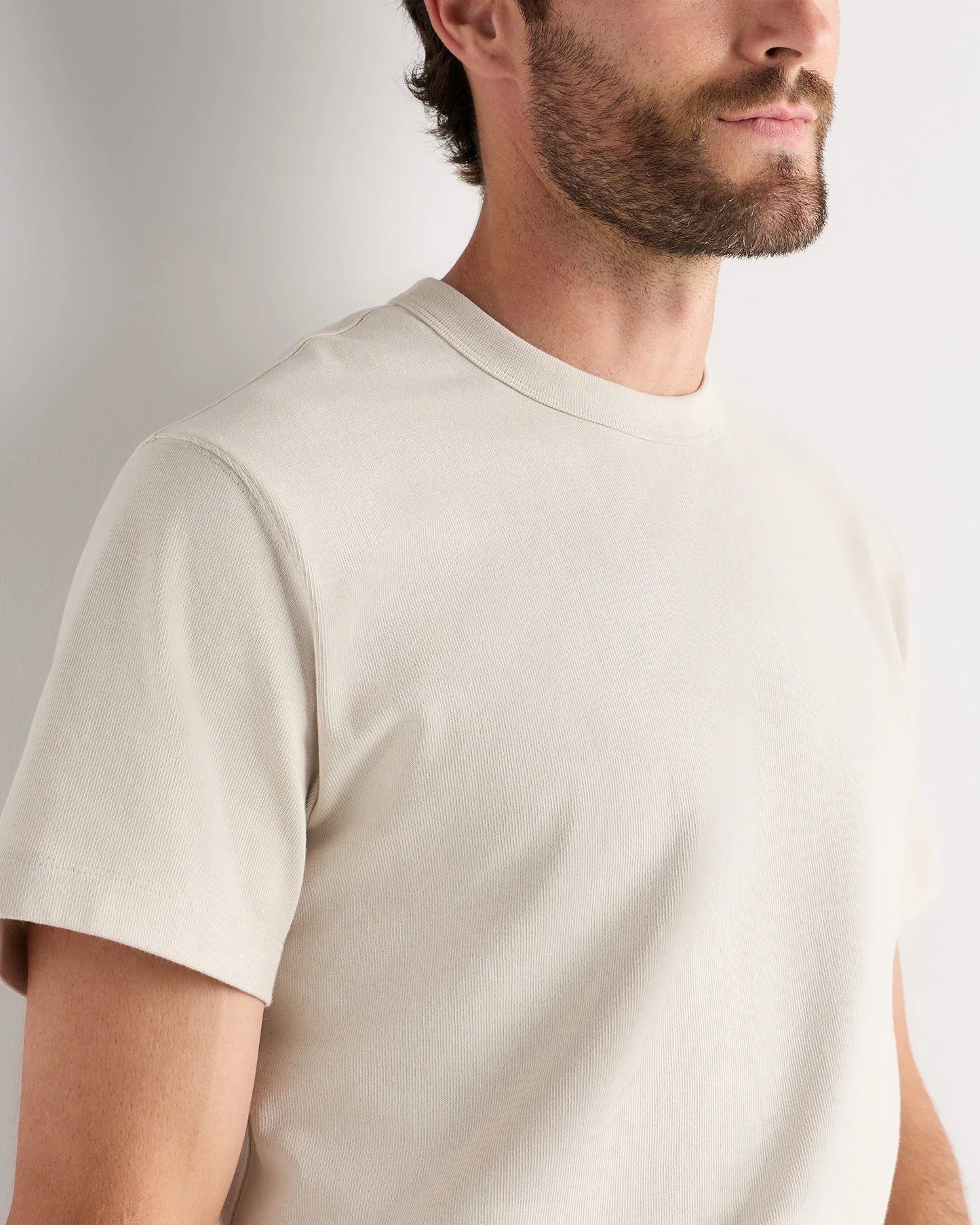 100% Organic Cotton Heavyweight Tee - XS / Natural