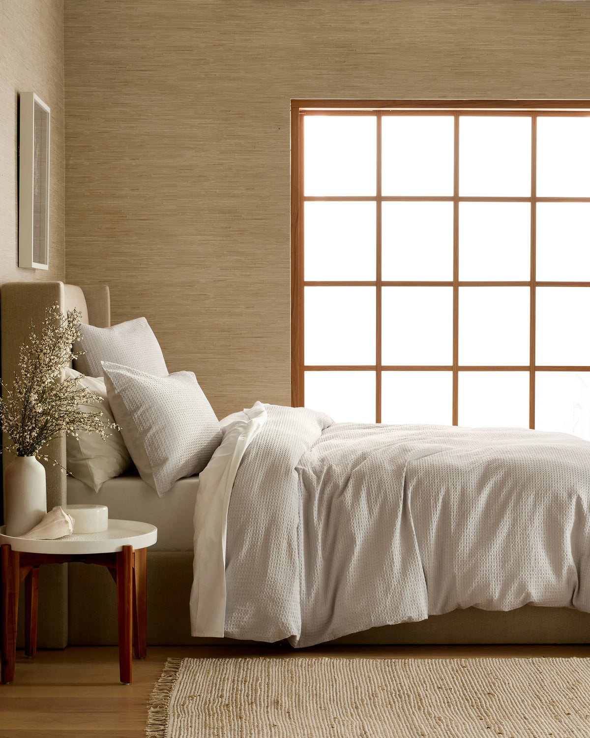 Organic Luxe Honeycomb Duvet Cover Set - Twin / Mineral