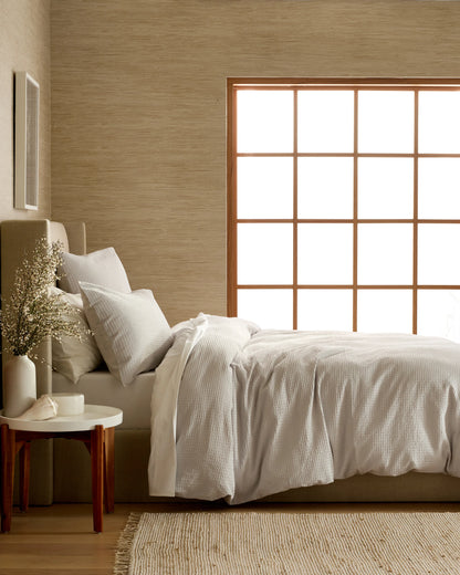Organic Luxe Honeycomb Duvet Cover Set - Twin / Mineral